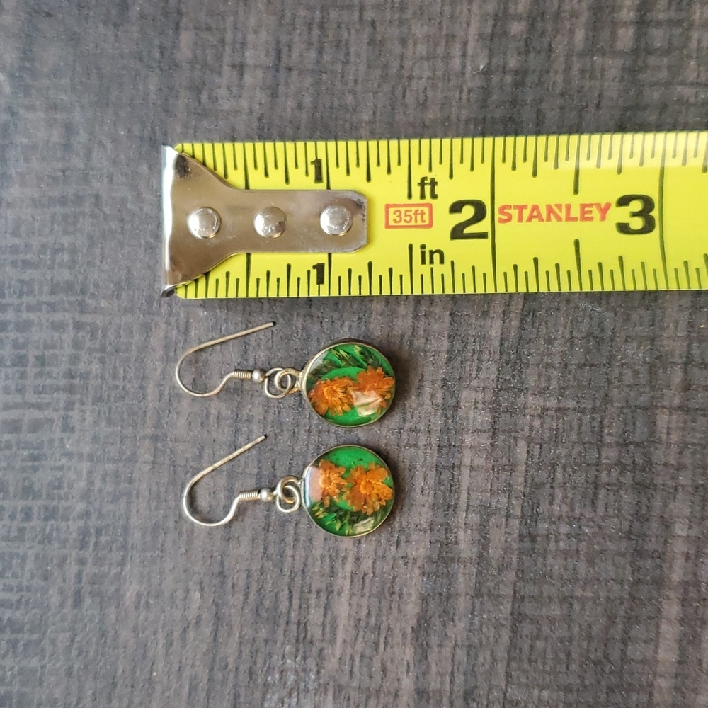 Colorful flower earrings
